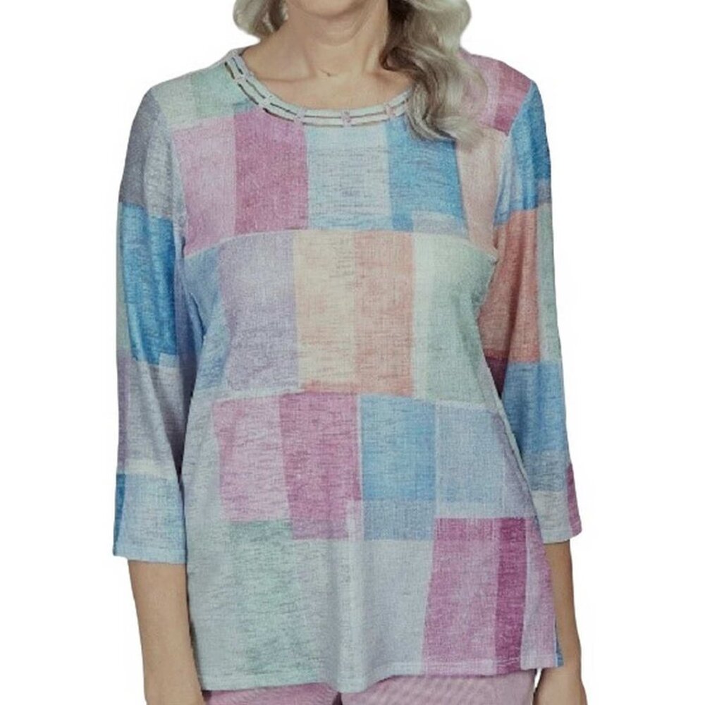 Alfred Dunner Checkered Top X LARGE PETITE (818)